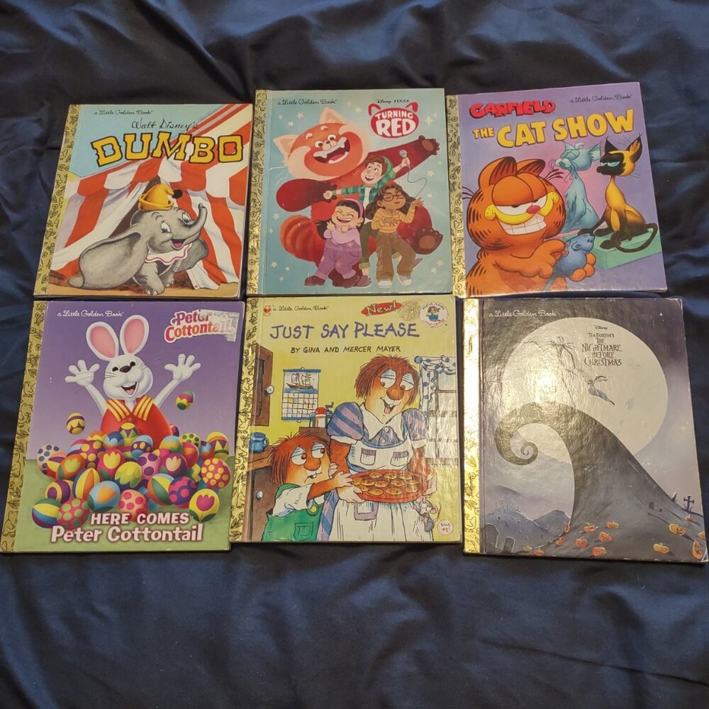 A bundle of 6 Little Golden Books